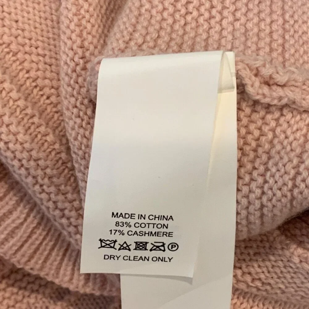 Kate Spade Pale Pink Ruffle Striped Short Sleeve Sweater, Size M